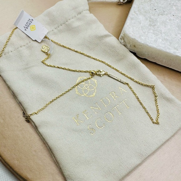 NEW! Kendra Scott Mikki Purple Mauve Ombre Gold Pave Short Pendant Necklace - Picture 13 of 15